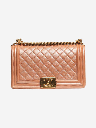 Pink 2014-2015 Iridescent boy bag Shoulder bags Chanel 