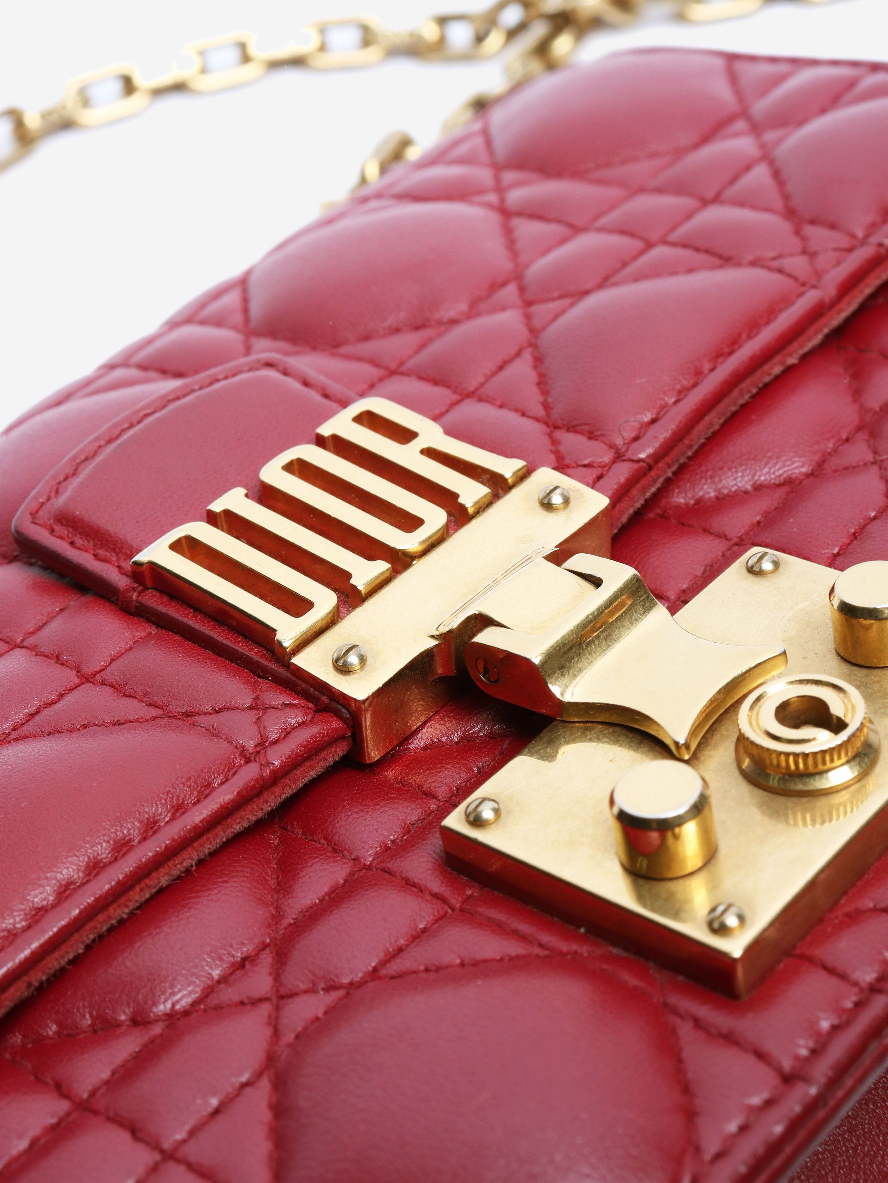 Burgundy New Rock Cannage-quilted bag Cross-body bags Dior 