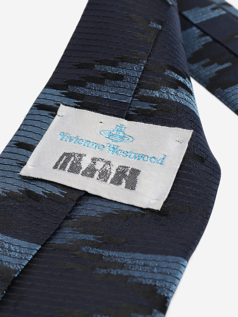 Blue silk jacquard tie Ties Vivienne Westwood 