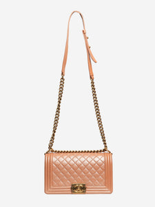 Chanel Pink 2014-2015 Iridescent boy bag