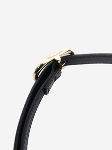 Anine Bing Black skinny croc-embossed leather belt