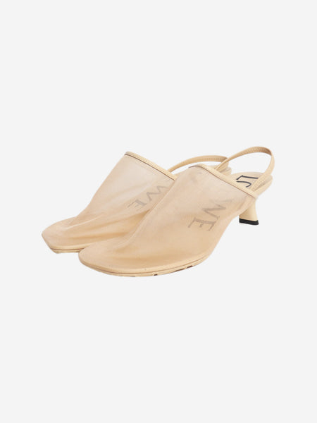 Neutral Peatal 45 mesh slingbacks - size UK 3 alternate image