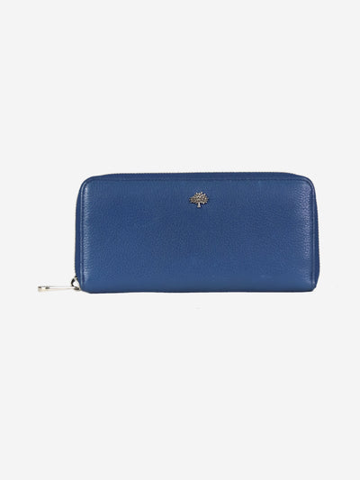 Mulberry Blue zipped leather wallet with brand logo - size Wallets, Purses & Small Leather Goods Mulberry 