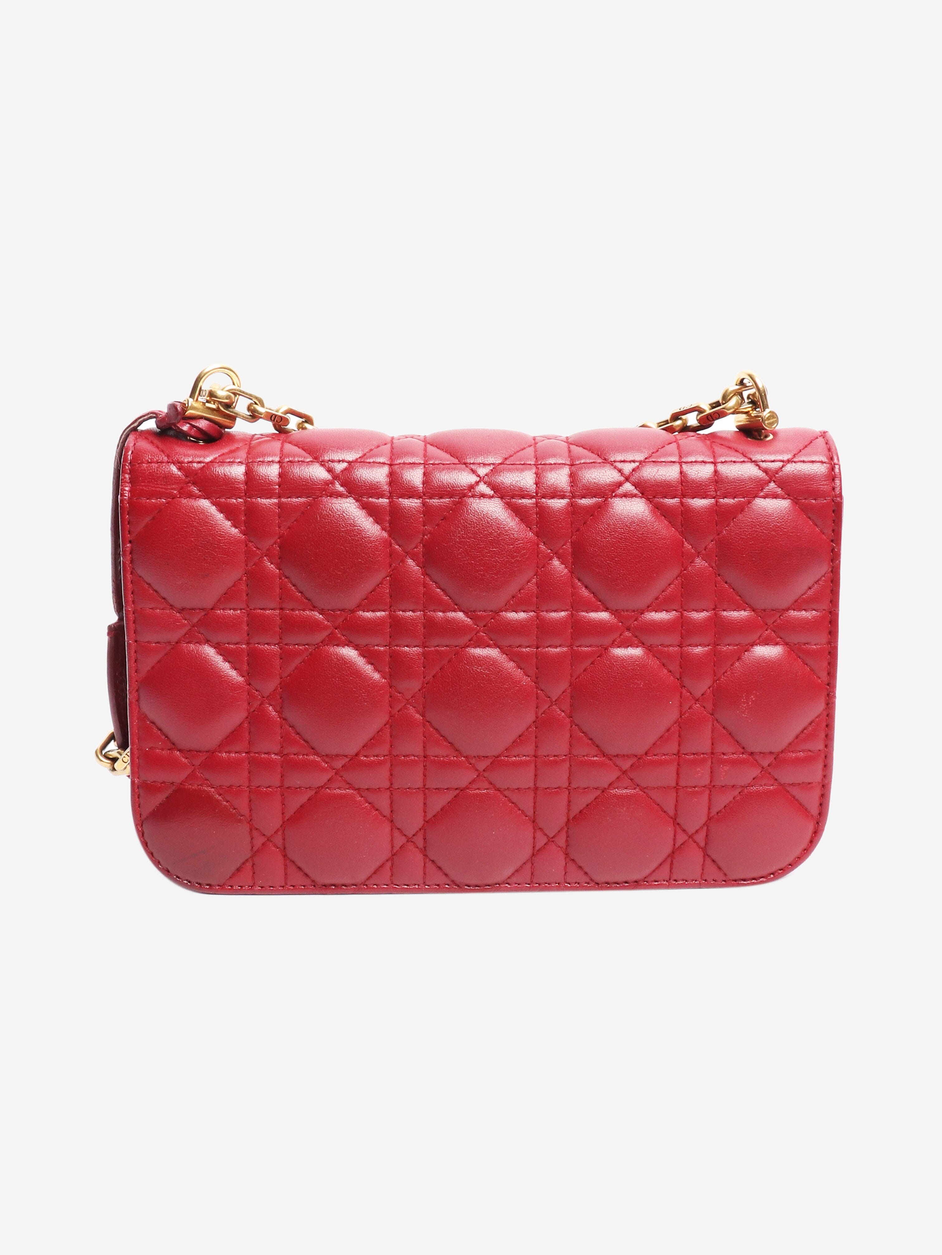 Burgundy New Rock Cannage-quilted bag Cross-body bags Dior 