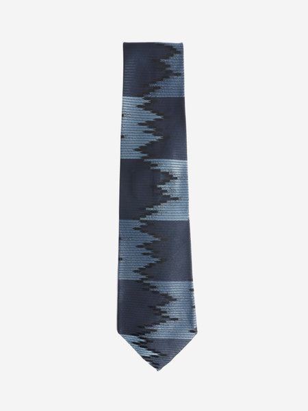 Blue silk jacquard tie product image