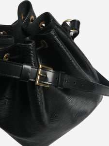 Louis Vuitton Black Noé bucket bag in Epi leather