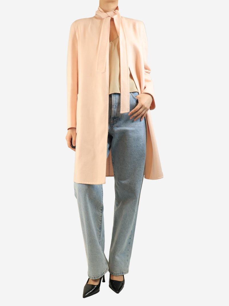 Blush pink angora blend coat - size UK 10 Coats & Jackets Max Mara 