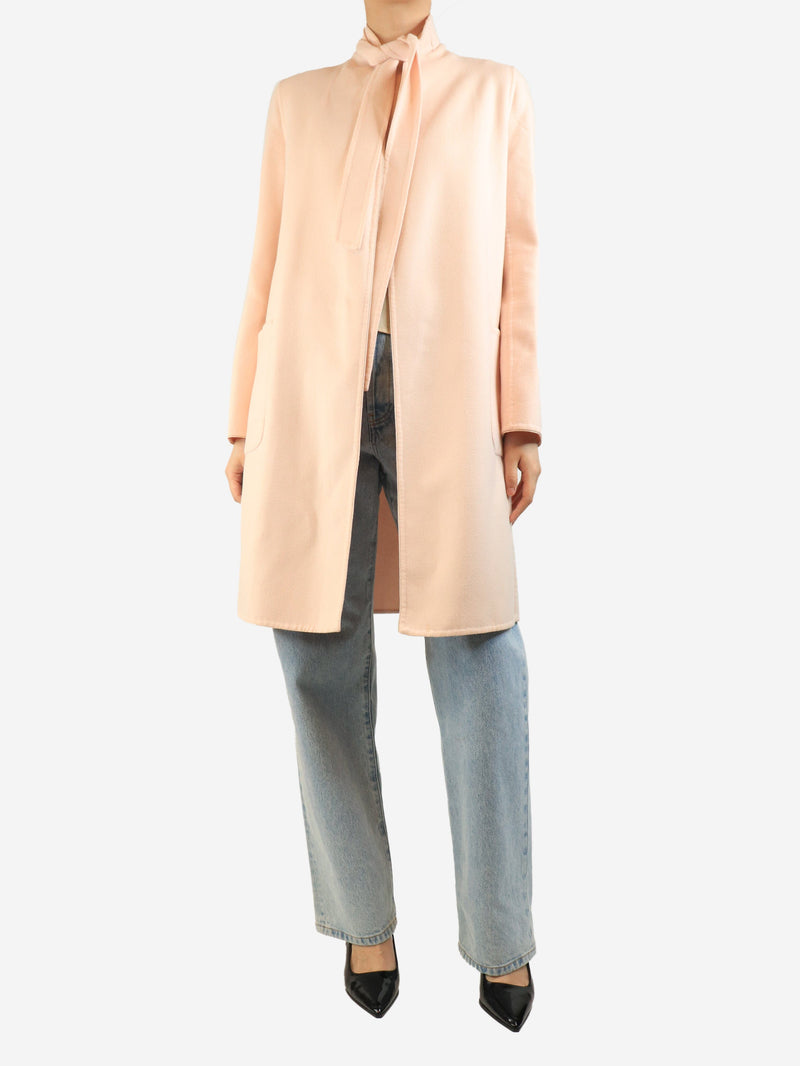 Blush pink angora blend coat - size UK 10 Coats & Jackets Max Mara 