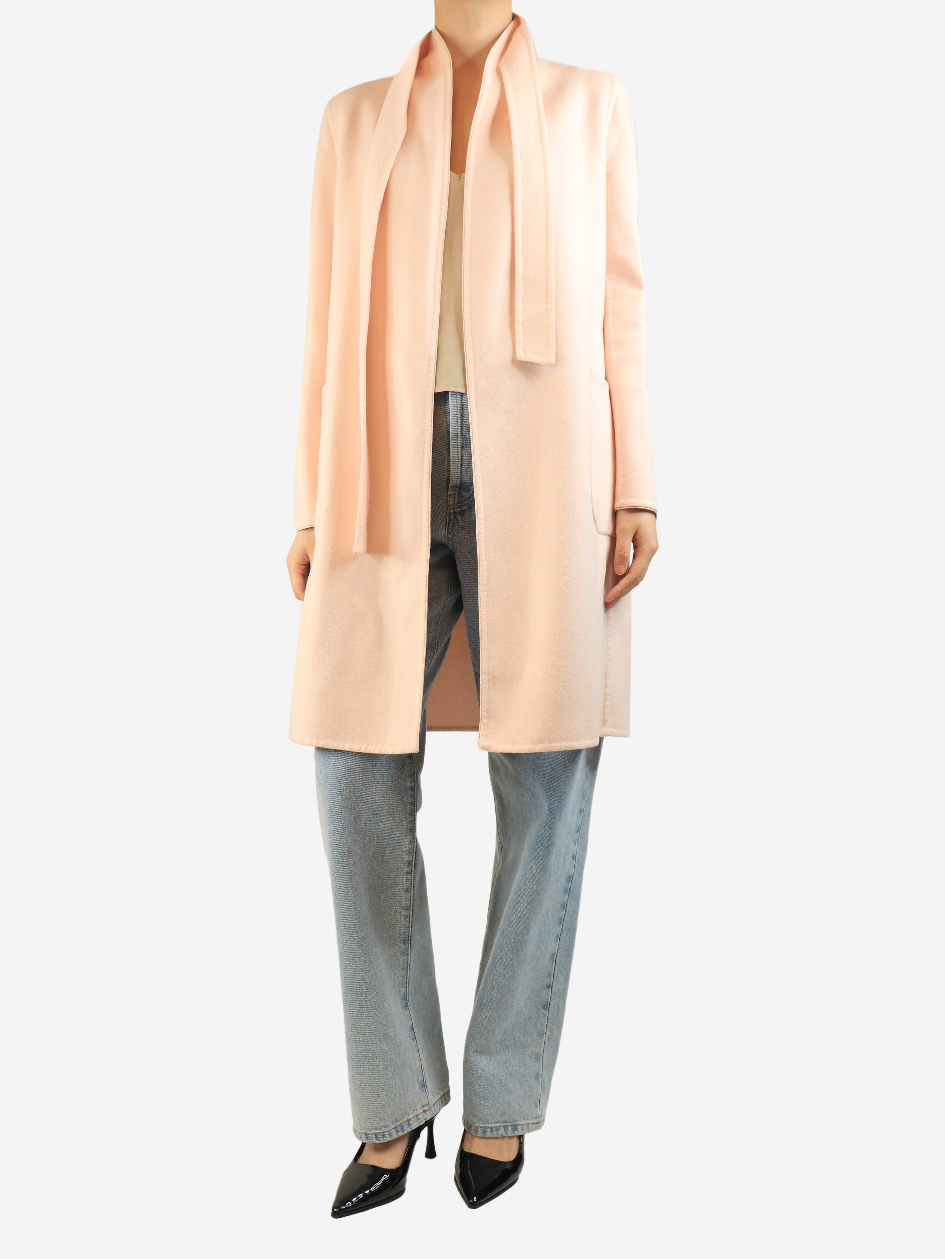 Blush pink angora blend coat - size UK 10 Coats & Jackets Max Mara 