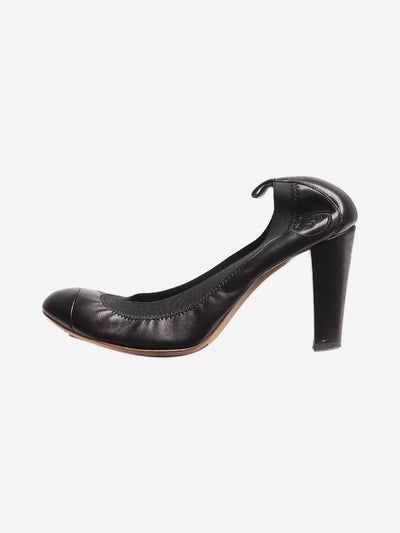 Black elasticated-detail leather heels - size EU 35.5 Heels Chanel 