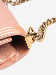 Chanel Pink 2014-2015 Iridescent boy bag