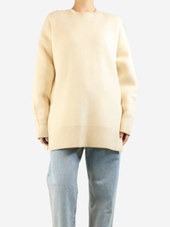 Cream double-knit sweater - size S Knitwear Toteme 