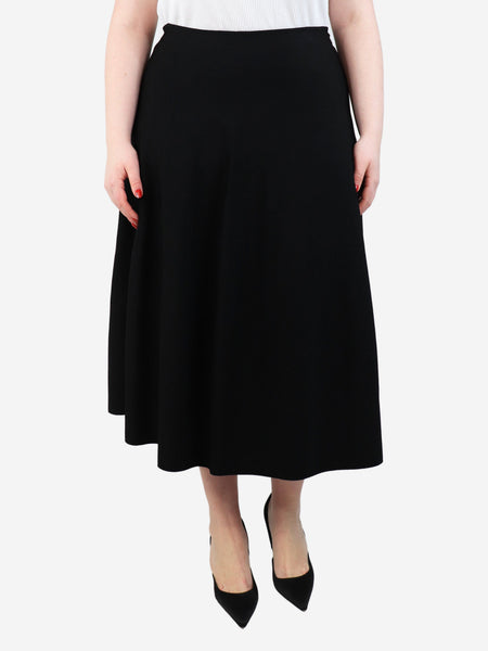 Black pleated midi skirt - size XL product image