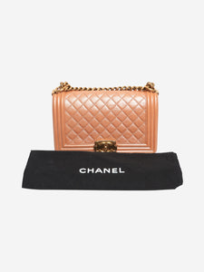 Chanel Pink 2014-2015 Iridescent boy bag
