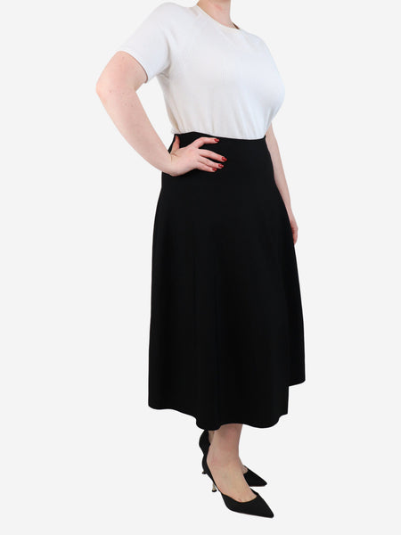 Black pleated midi skirt - size XL alternate image