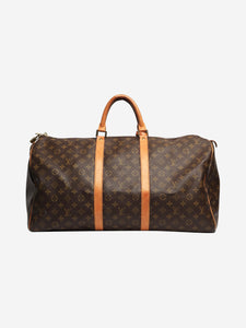Louis Vuitton Brown Monogram Keepall travel duffle bag