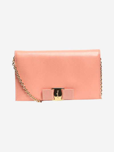 Pink leather chain wallet Wallets, Purses & Small Leather Goods Salvatore Ferragamo 