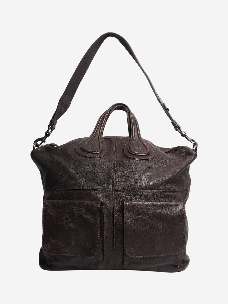 Dark brown Nightingale leather tote bag Tote Bags Givenchy 