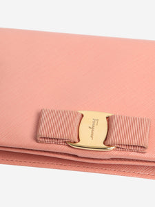 Salvatore Ferragamo Pink leather chain wallet