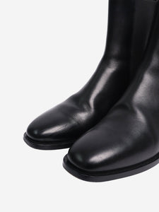 The Row Black leather Chelsea ankle boots - size EU 38