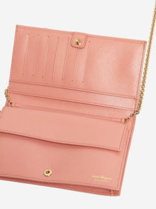 Salvatore Ferragamo Pink leather chain wallet