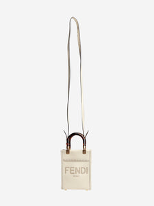 Fendi Ivory Sunshine mini Shopper Bag