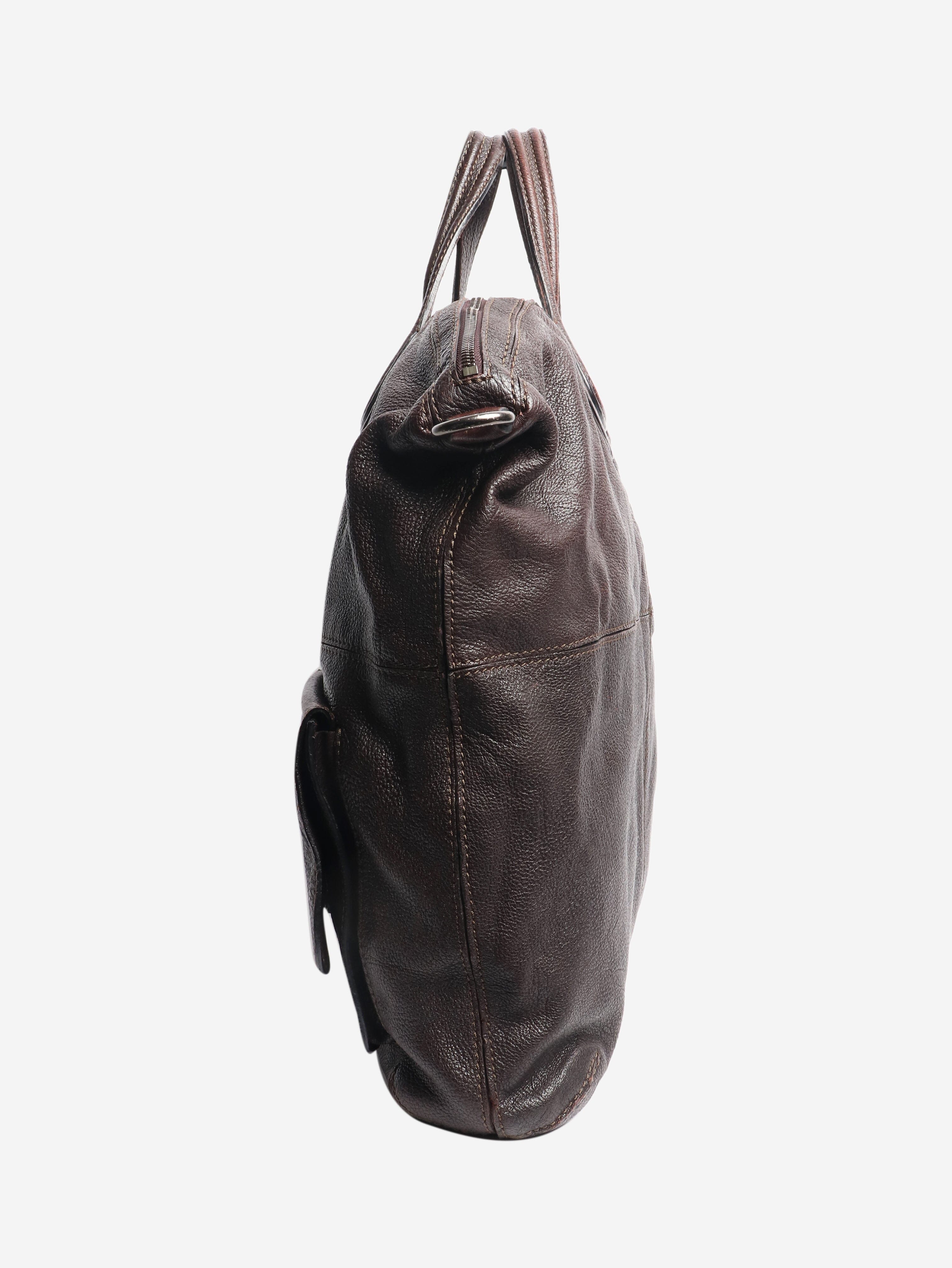 Dark brown Nightingale leather tote bag Tote Bags Givenchy 