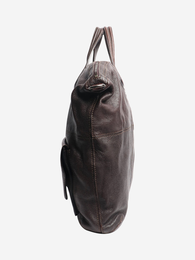 Dark brown Nightingale leather tote bag Tote Bags Givenchy 