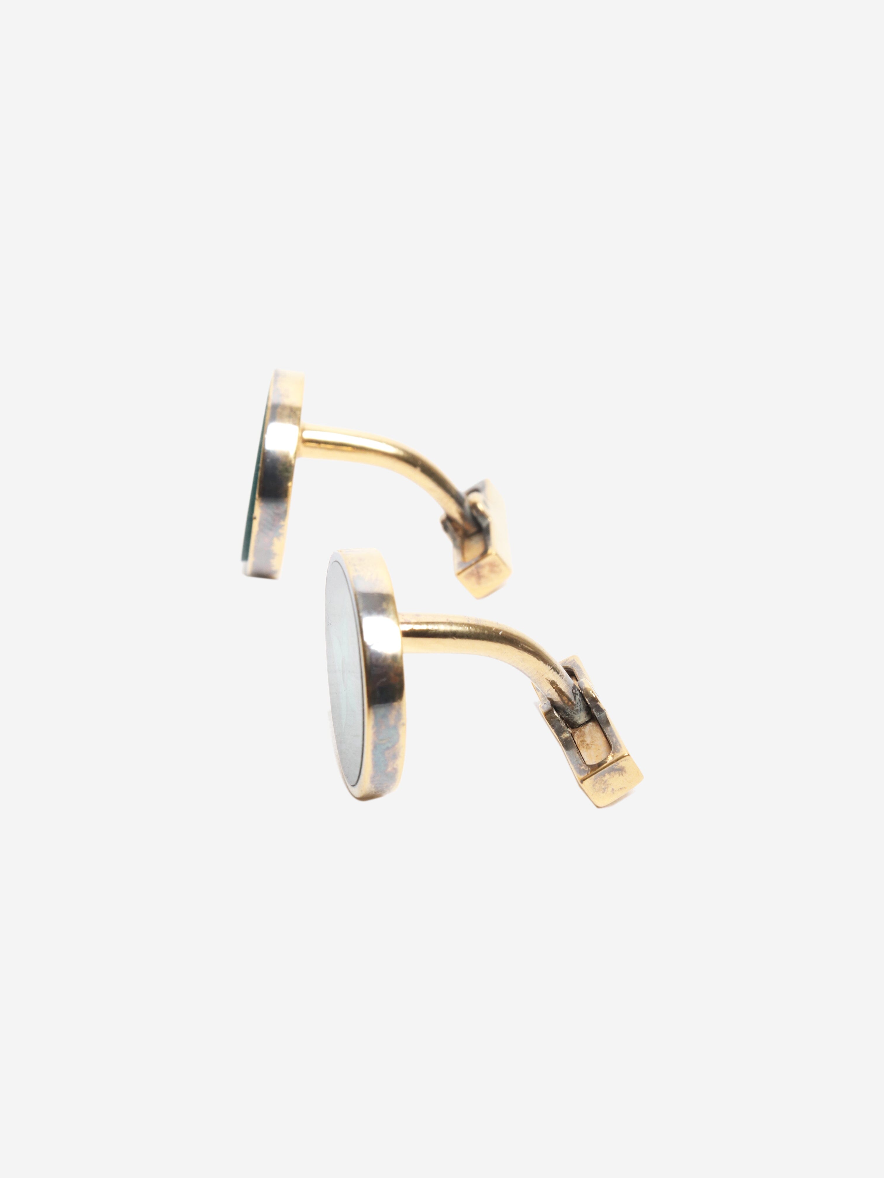 Green Motif cufflinks