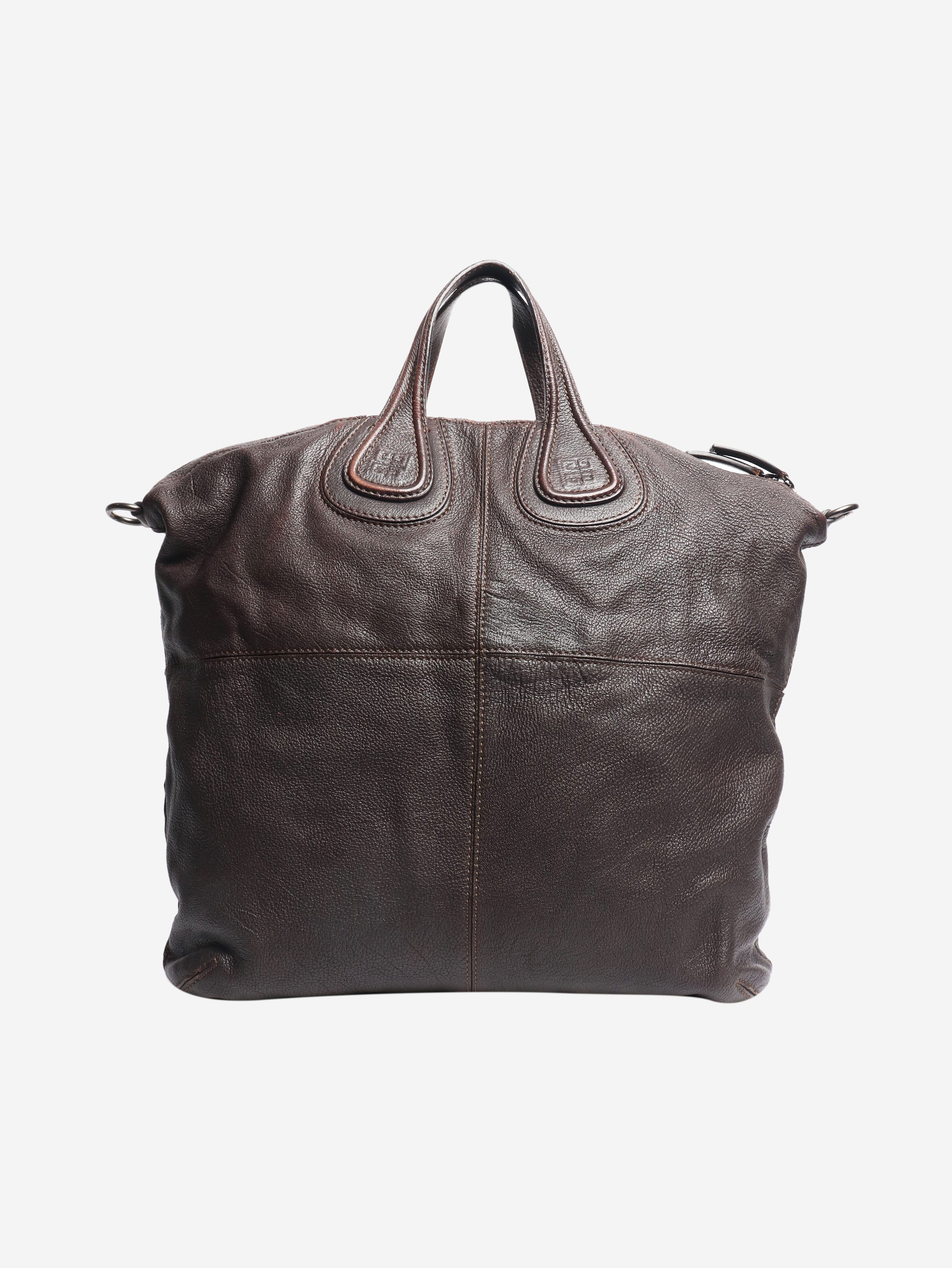 Dark brown Nightingale leather tote bag Tote Bags Givenchy 