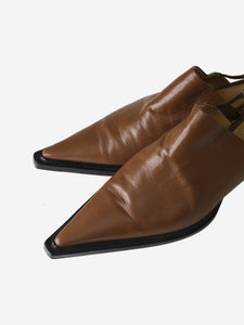 Petar Petrov Brown slingback pointed-toe shoes - size EU 40