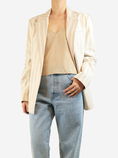 Cream pinstripe blazer - size UK 16 Tops Vivienne Westwood 