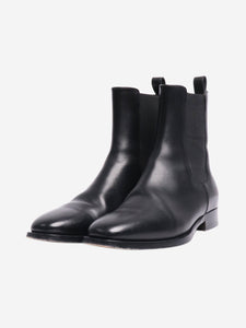 The Row Black leather Chelsea ankle boots - size EU 38