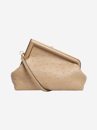 Neutral First Ostrich clasp clutch bag Shoulder bags Fendi 
