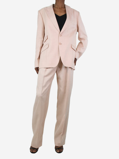 Pink linen blend tailored suit set - size UK 4 Sets Stella McCartney 