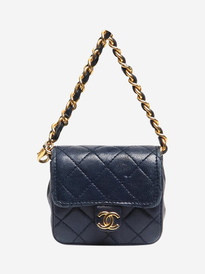 Navy mini flap bag charm Wallets, Purses & Small Leather Goods Chanel 