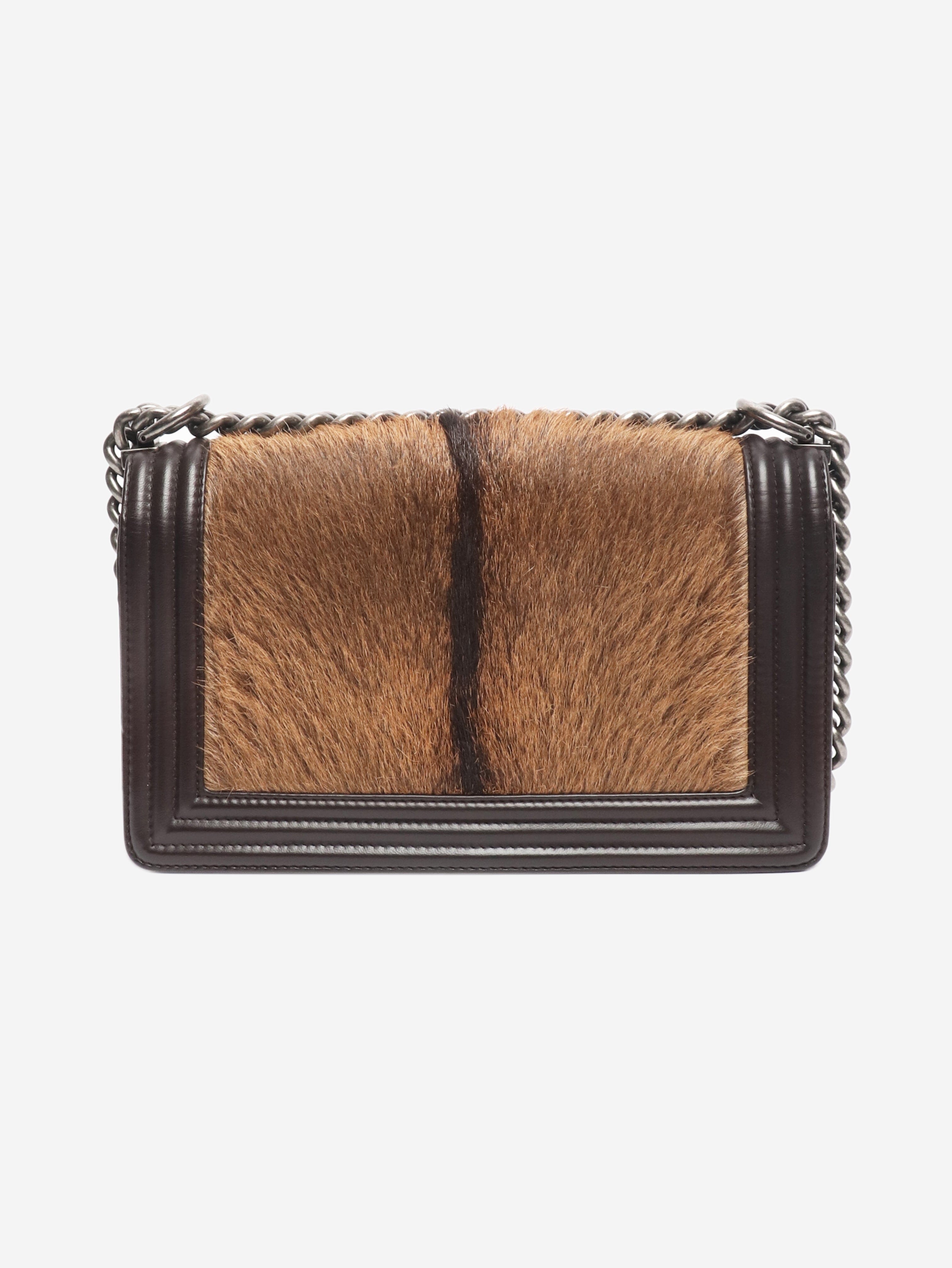 Brown 2013 lambskin and pony hair Boy bag Cross-body bags Chanel 