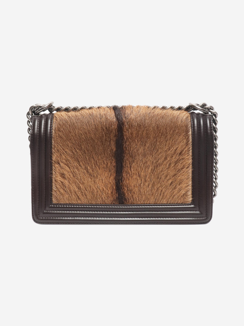Brown 2013 lambskin and pony hair Boy bag Cross-body bags Chanel 