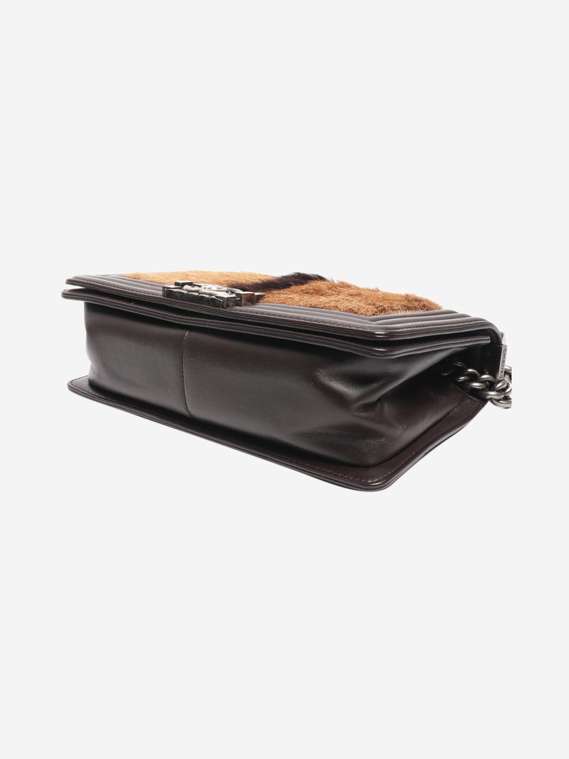 Brown 2013 lambskin and pony hair Boy bag Cross-body bags Chanel 