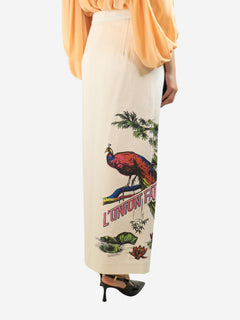 White floral maxi skirt - size UK 16 Skirts Dior 