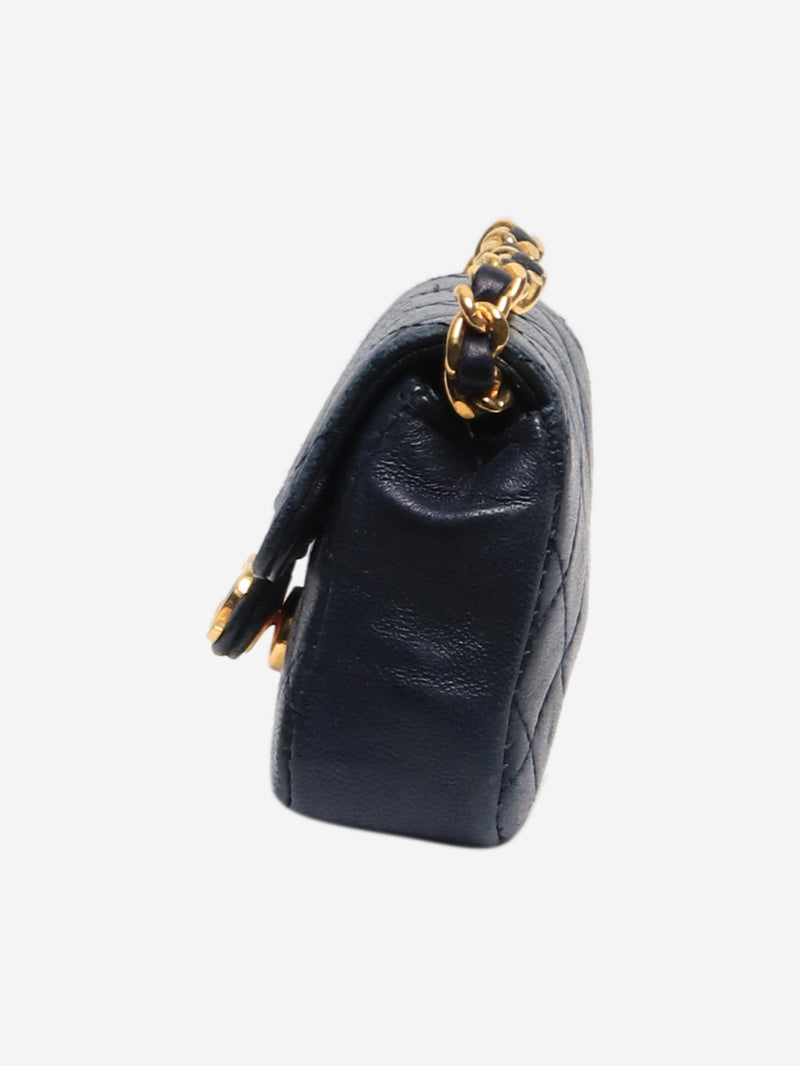 Navy mini flap bag charm Wallets, Purses & Small Leather Goods Chanel 