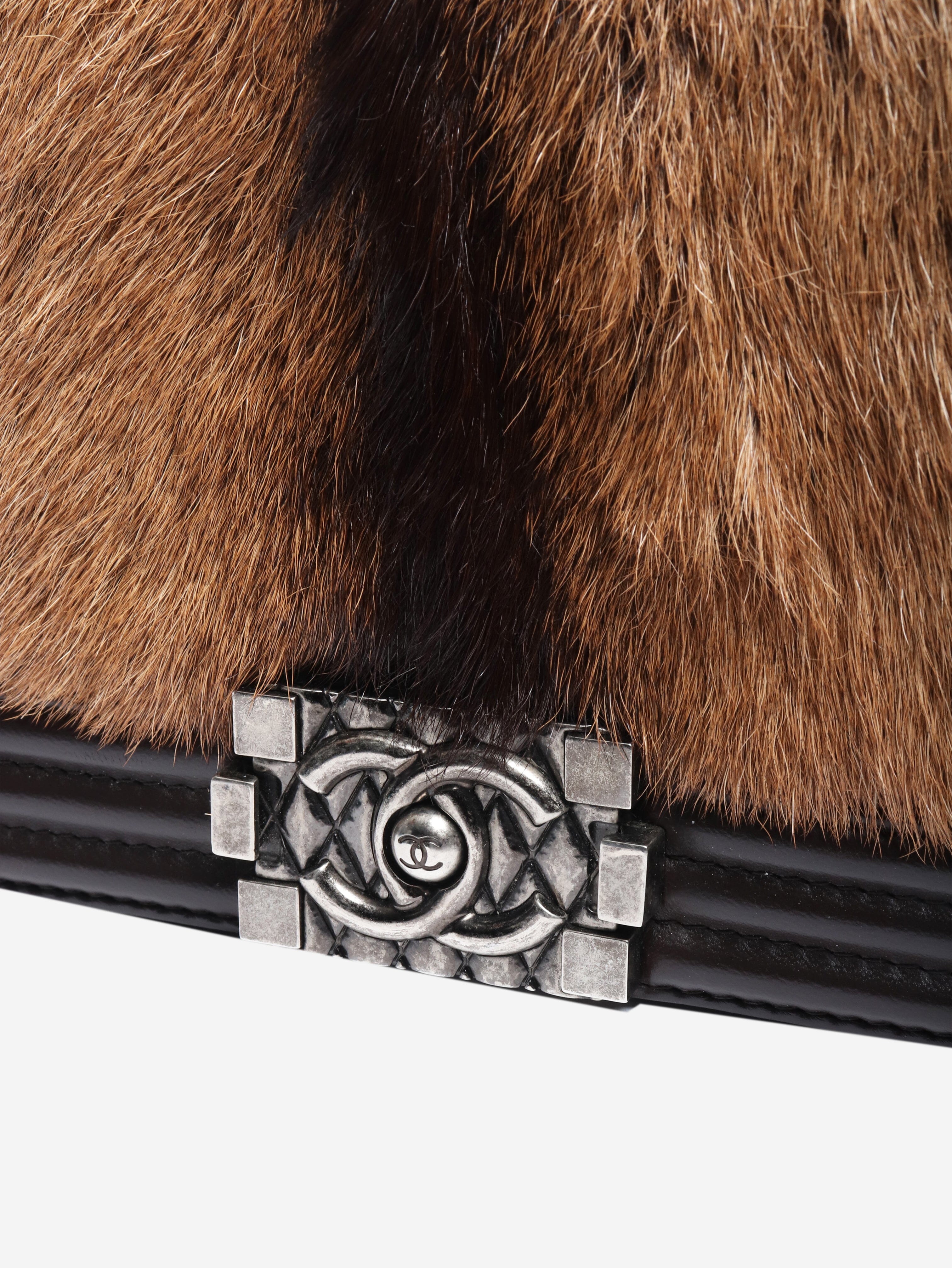 Brown 2013 lambskin and pony hair Boy bag Cross-body bags Chanel 