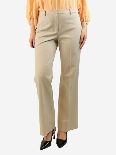 Beige straight-leg trousers - size UK 14 product image