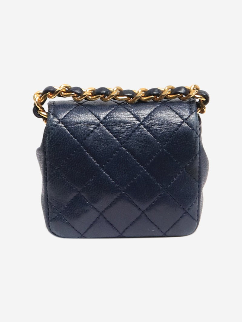Navy mini flap bag charm Wallets, Purses & Small Leather Goods Chanel 