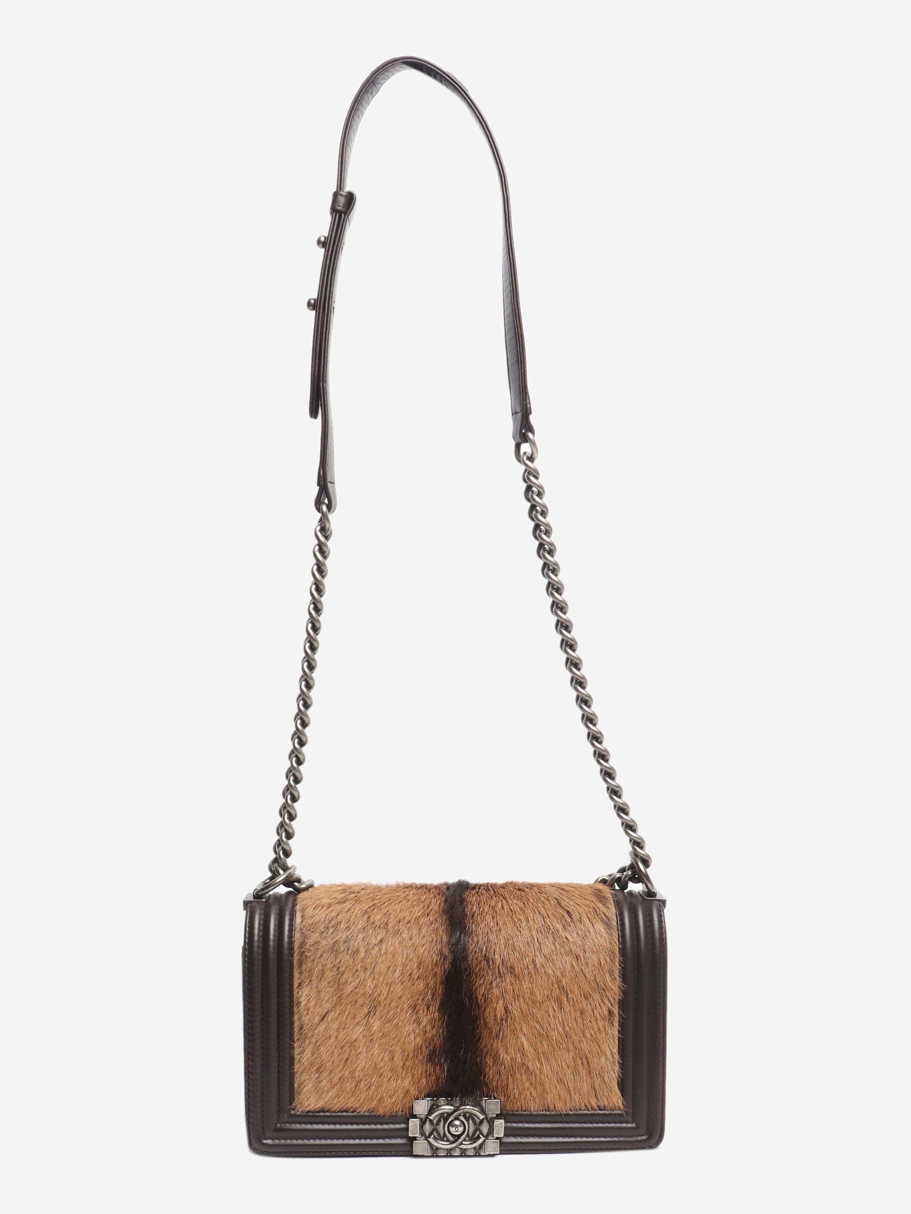 Brown 2013 lambskin and pony hair Boy bag Cross-body bags Chanel 
