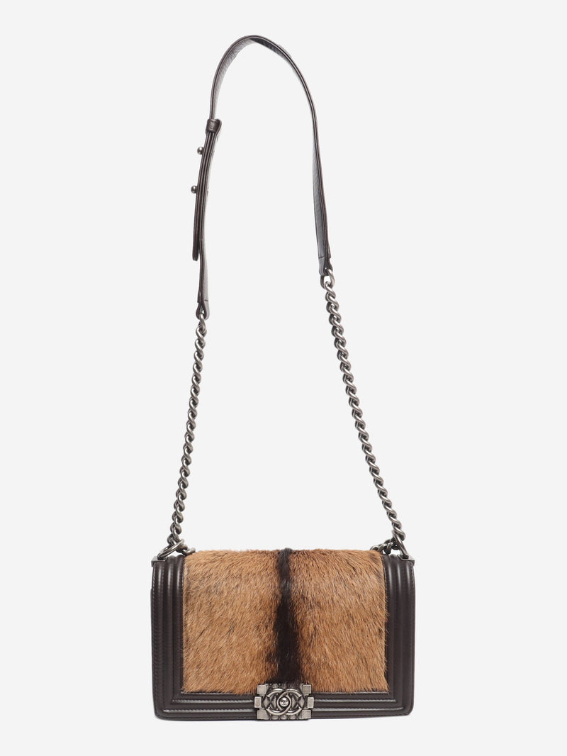 Brown 2013 lambskin and pony hair Boy bag Cross-body bags Chanel 