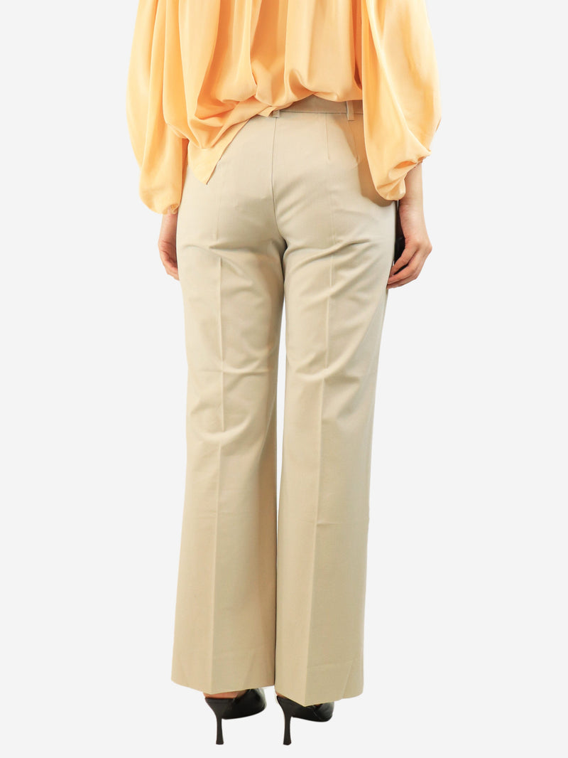 Beige straight-leg trousers - size UK 14 Trousers S Max Mara 
