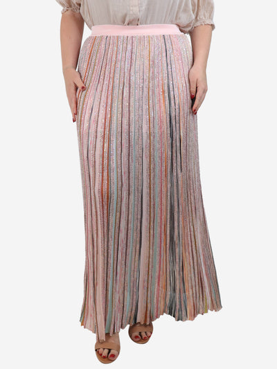 Pink sequin striped maxi skirt - size UK 14 Skirts Missoni 