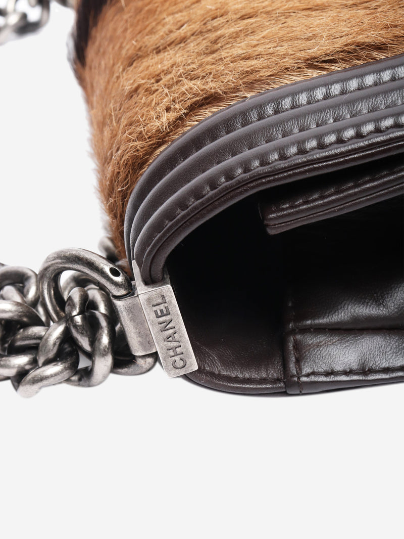 Brown 2013 lambskin and pony hair Boy bag Cross-body bags Chanel 