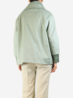 Sage green cashmere puffer-lined jacket - size UK 10 Coats & Jackets Herno 